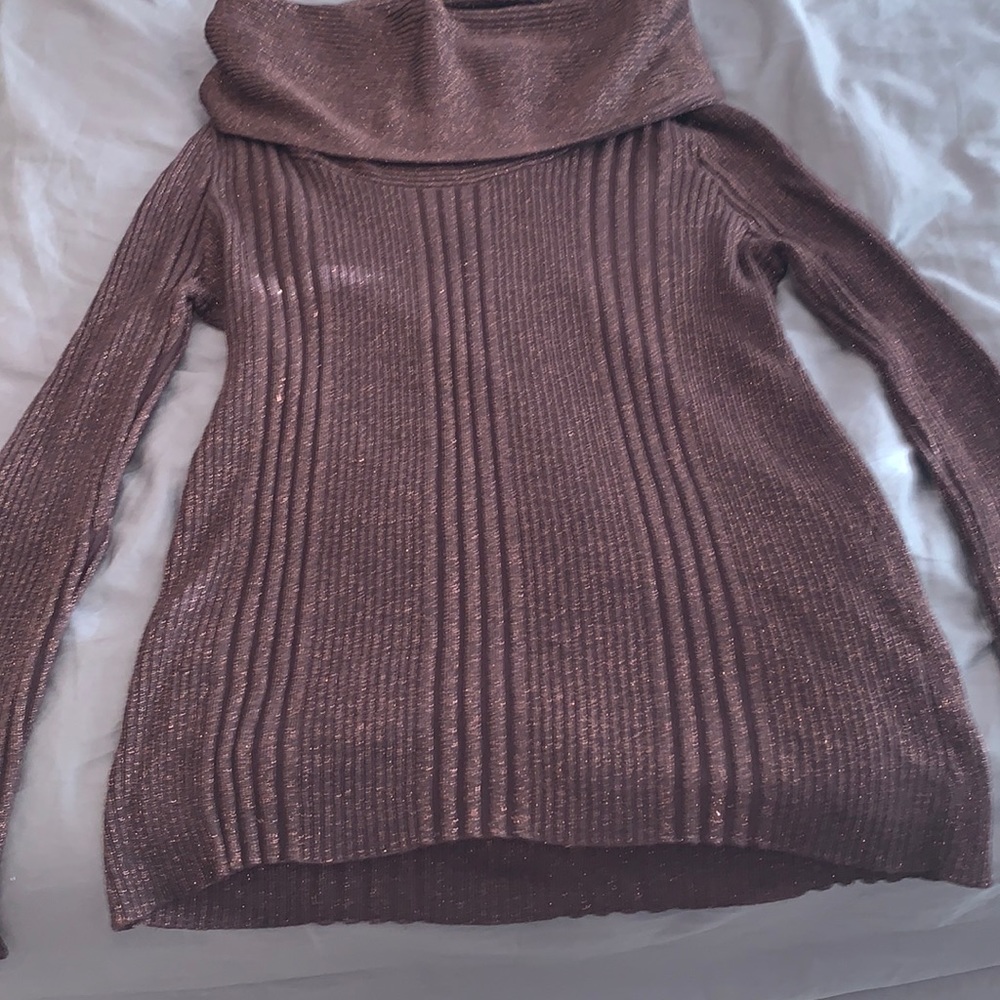 Beautiful sparkly women’ sweater with Cowell neck